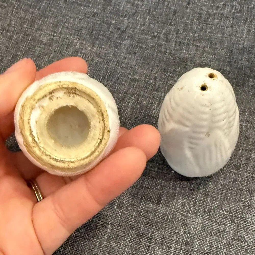 Vintage White Corn Ceramic Salt And Pepper Shakers 3.5